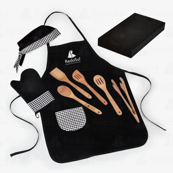 Conjunto de utensílios personalizados em Bambu com 8 peças Conjunto de utensílios personalizados em Bambu com 8 peças